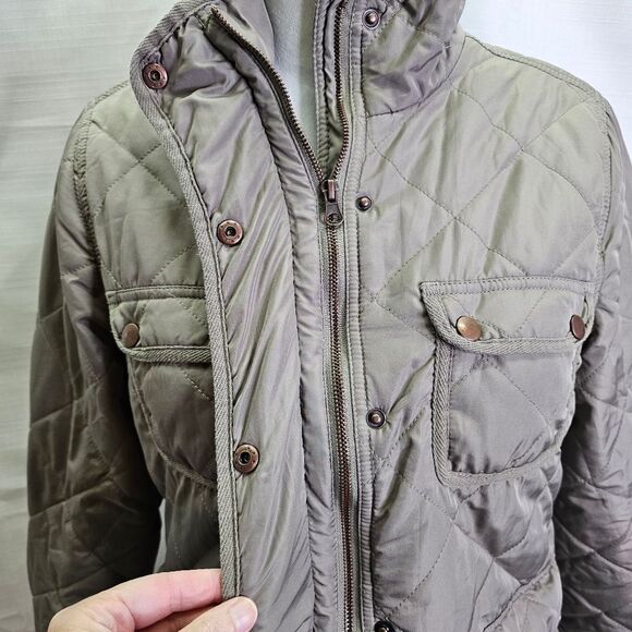 Altar'd State Tan Sherpa Lined Puffer Jacket Size Medium - Picture 3 of 12
